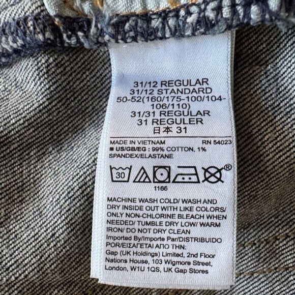 Gap Cheeky Straight High Rise Dark Indigo Blue Denim Button Fly Jeans Size 12 - Picture 11 of 14
